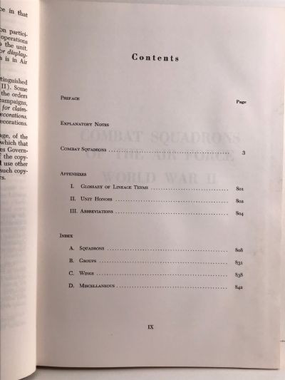 COMBAT SQUADRONS OF THE AIRFORCE WWII