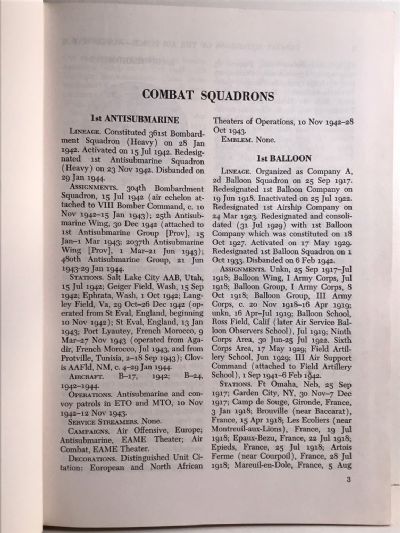 COMBAT SQUADRONS OF THE AIRFORCE WWII