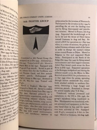 AIR FORCE COMBAT UNITS OF WORLD WAR II: History and Insignia