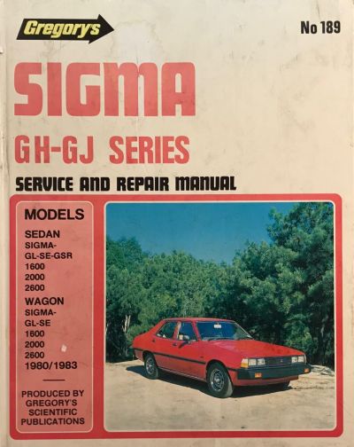 SERVICE AND REPAIR MANUAL: Mitsubishi Sigma GH - GJ Series 1980 to 1983