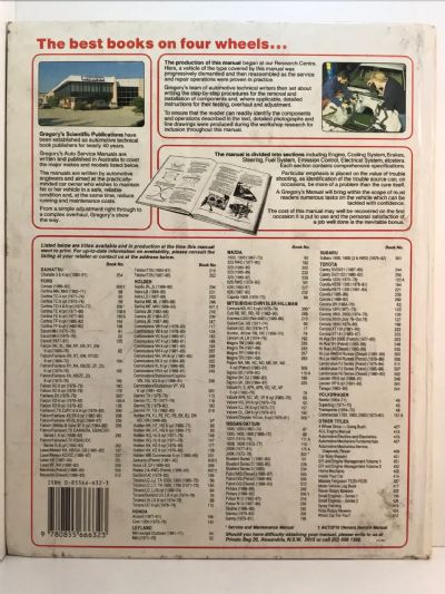 SERVICE AND REPAIR MANUAL: Mitsubishi Sigma GH - GJ Series 1980 to 1983