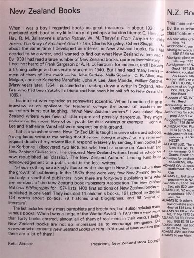 NEW ZEALAND BOOKS IN PRINT 1976