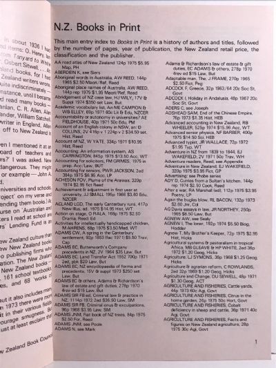NEW ZEALAND BOOKS IN PRINT 1976