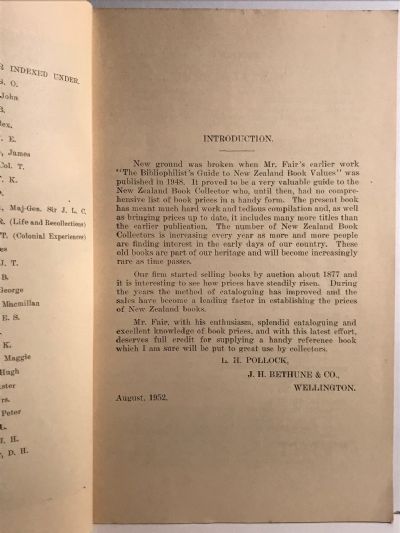 GUIDE TO BOOK VALUES: New Zealand and the Pacific 1949-1952
