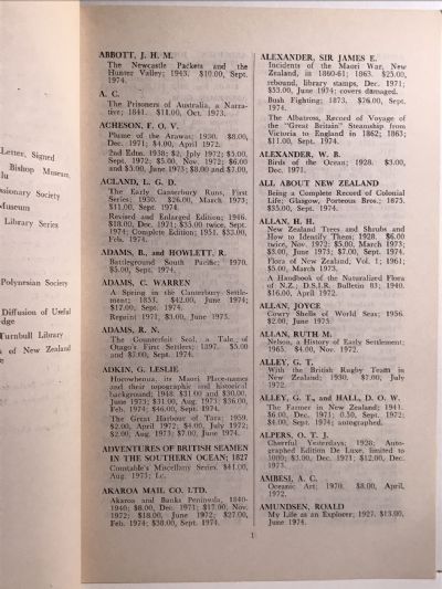 GUIDE TO BOOK VALUES: New Zealand, Australia, Oceania