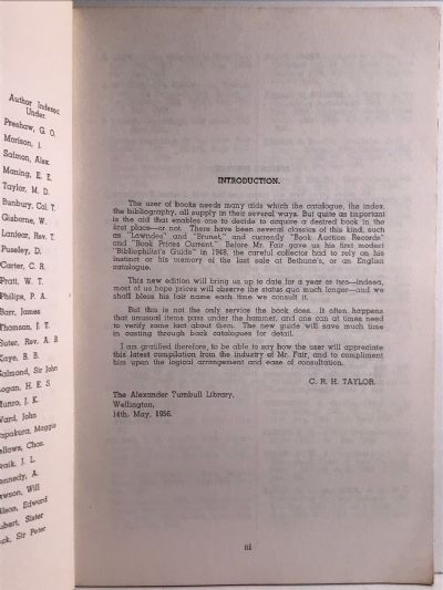 GUIDE TO BOOK VALUES 1952 to 1956: New Zealand and Pacific