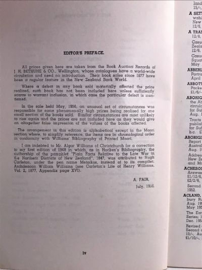 GUIDE TO BOOK VALUES 1952 to 1956: New Zealand and Pacific