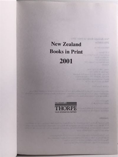 NEW ZEALAND BOOKS IN PRINT 2001