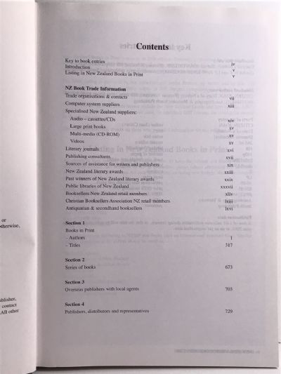 NEW ZEALAND BOOKS IN PRINT 2001