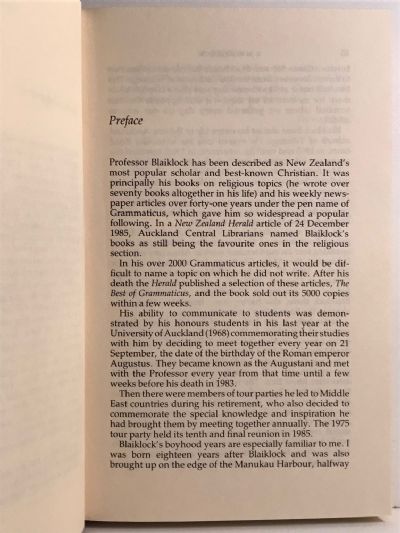 E M BLAIKLOCK: A Christian Scholar