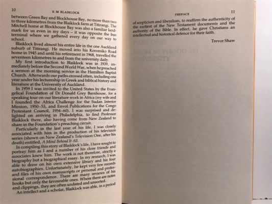 E M BLAIKLOCK: A Christian Scholar
