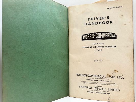 DRIVERS HANDBOOK: Half-Ton Forward Control Vehicles J Type