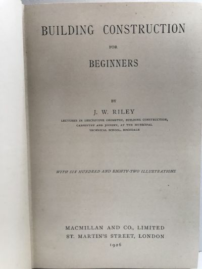BUILDING CONSTRUCTION FOR BEGINNERS
