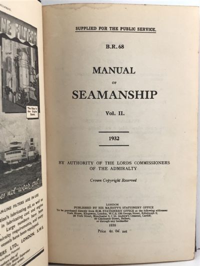 MANUAL OF SEAMANSHIP: Volume 1+2