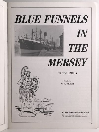 BLUE FUNNELS IN THE MERSEY in the 1920s