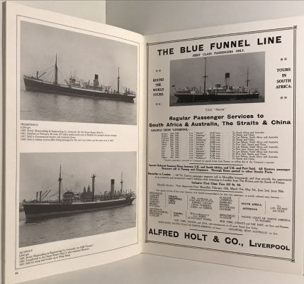 BLUE FUNNELS IN THE MERSEY in the 1920s