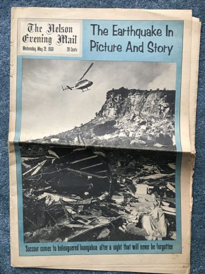 OLD NEWSPAPER: The Nelson Evening Mail, 29 May 1968 - Inangahua earthquake