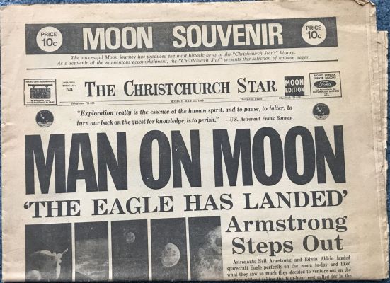 OLD NEWSPAPER: The Christchurch Star, 21 July 1969 - Moon Landing Special
