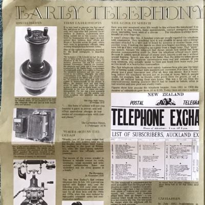 OLD POSTER: Early Telephony - New Zealand Post Office 