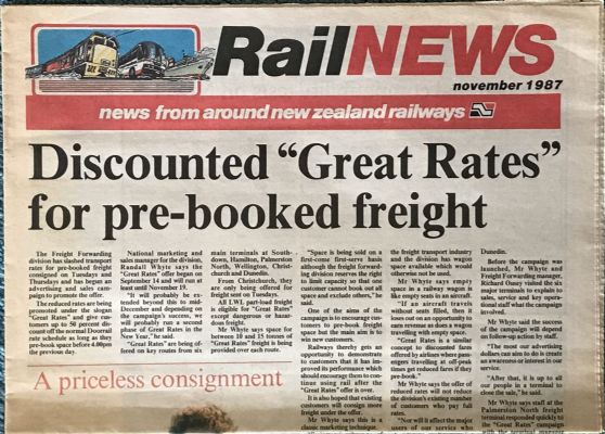 OLD NEWSPAPER: New Zealand Rail News - November 1987