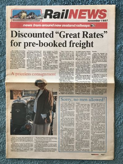 OLD NEWSPAPER: New Zealand Rail News - November 1987