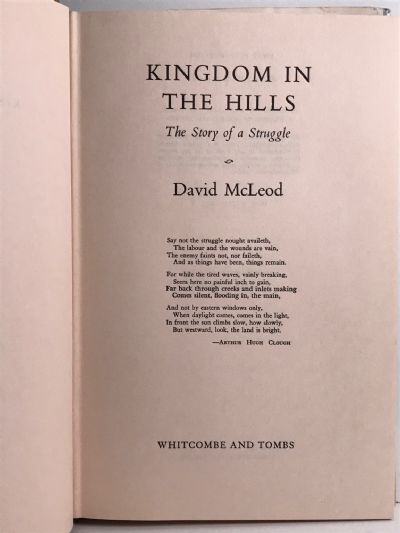 KINGDOM IN THE HILLS: The Story of a Struggle