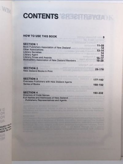 NEW ZEALAND BOOKS IN PRINT: 1986 14th edition