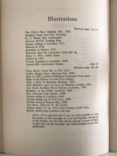 THE BANKS PENINSULA CRUISING CLUB 1932 - 1972