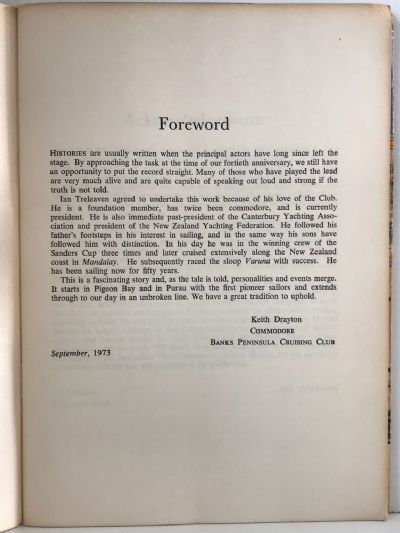 THE BANKS PENINSULA CRUISING CLUB 1932 - 1972