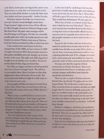 OLD SCHOOL CHOPPERS: No Frills Bikes for Real Bikers