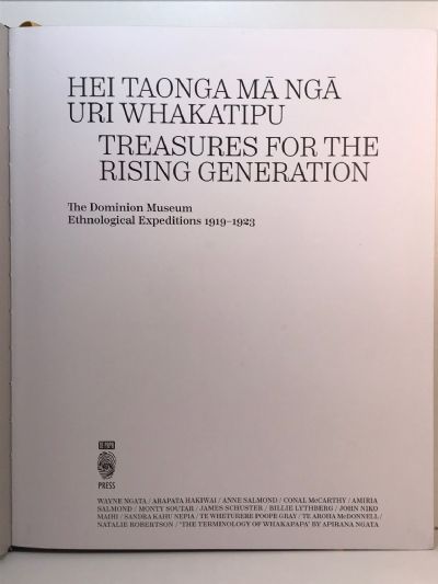 HEI TAONGA MA NGA URI WHAKATIPU / TREASURES FOR THE RISING GENERATION