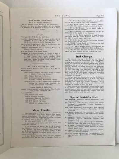 REO-MANO: Waihi High School 1933 - Vol. 2.