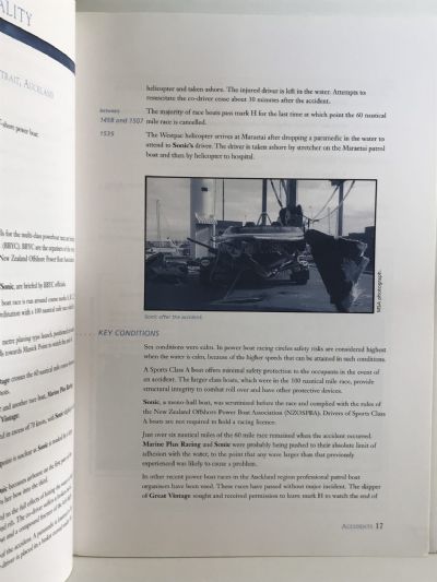 MARITIME ACCIDENTS in New Zealand 1997 - 1998