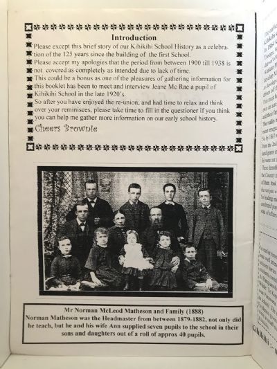 KIHIKIHI SCHOOL: A Brief History 1869-1938