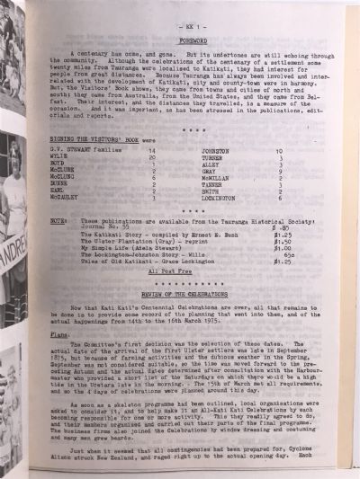 KATIKATI: Centennial Souvenir 1875-1975