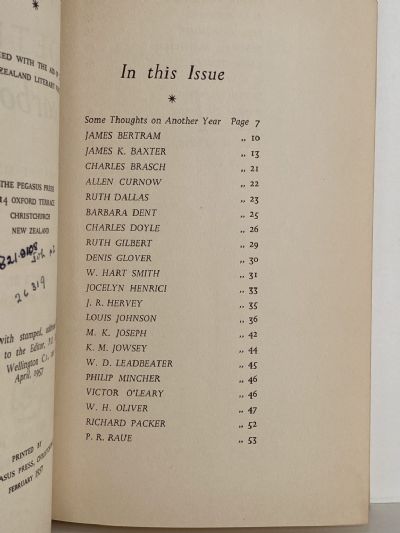 NEW ZEALAND POETRY YEARBOOK: Volume 6, 1956 - 1957