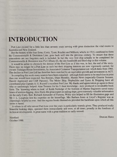 MERCHANT FLEETS: Port Line with Corry, Royden, Tyser and Milburn
