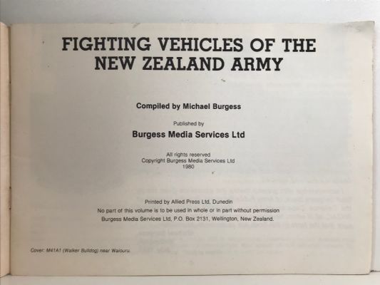 FIGHTING VEHICLES OF THE NEW ZEALAND ARMY