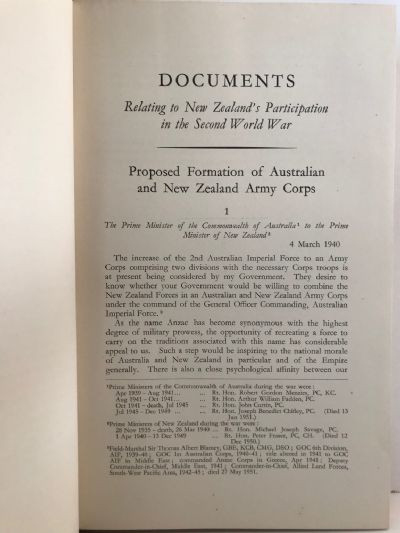 DOCUMENTS: Relating to New Zealand's Participation in Second World War 1951