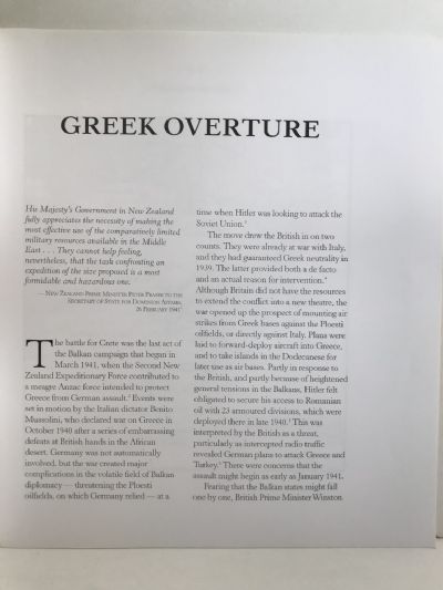BATTLE FOR CRETE: New Zealand's Near-Run Affair 1941