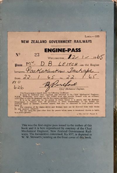 ENGINE PASS: New Zealand Railways