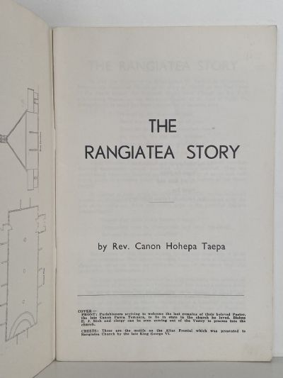 THE RANGIATEA STORY