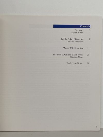 BIRDS IN ART 1995: 20th Anniversary