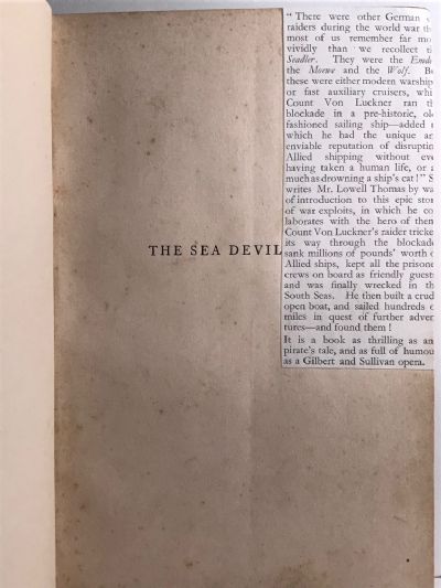 THE SEA DEVIL: The Story of Count Felix von Luckner