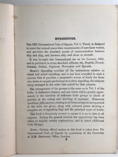 BROWNS SIGNALLING: How to Learn the International Code of Signals
