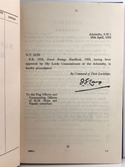 B.R. 1938 NAVAL RATINGS HANDBOOK