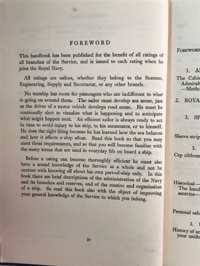 B.R. 1938 NAVAL RATINGS HANDBOOK