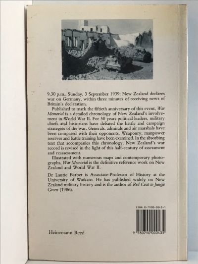 WAR MEMORIAL: A Chronology of New Zealand and World War II