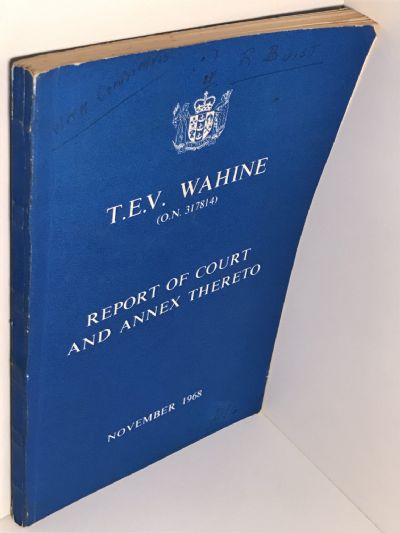 T.E.V. WAHINE (O.N. 317814): Report of Court and Annex Thereto