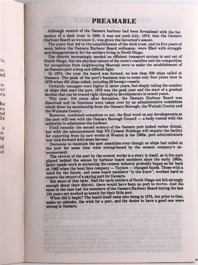 SEA LINKS: A Brief History of the Oamaru Harbour Board 1874-1978